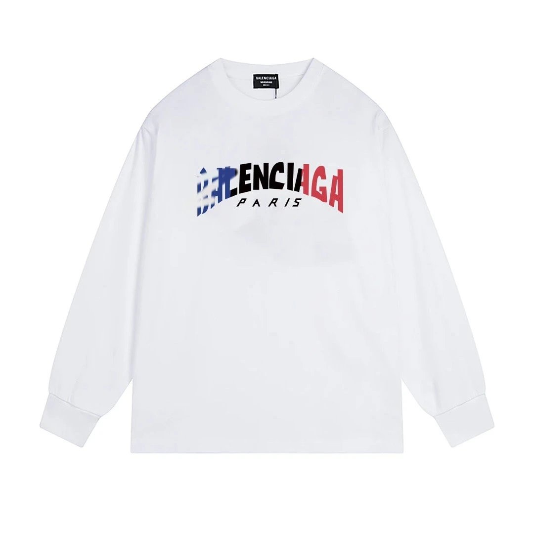 Balenciaga letter-style white T-shirt
