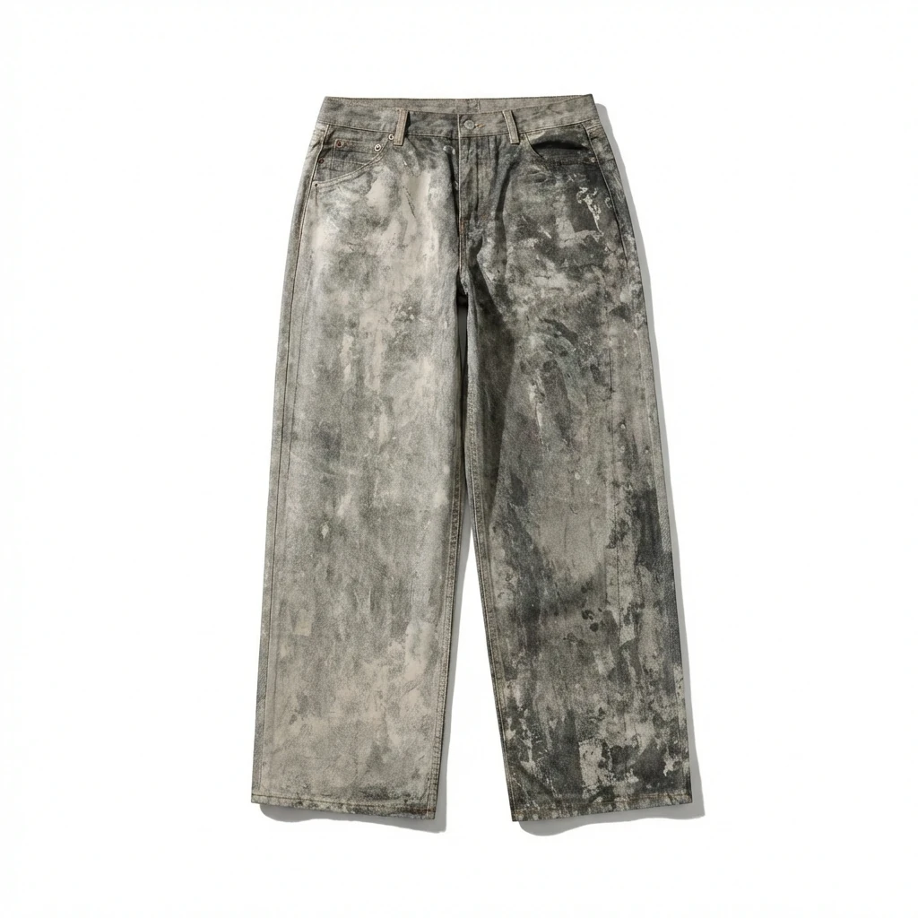 Acne Studios distressed grey jeans