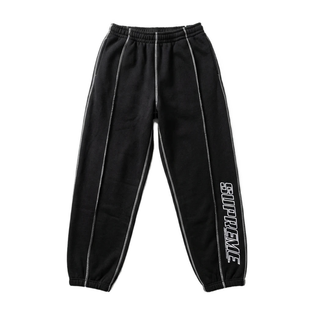 Supreme Side Lettering Black Sweatpants