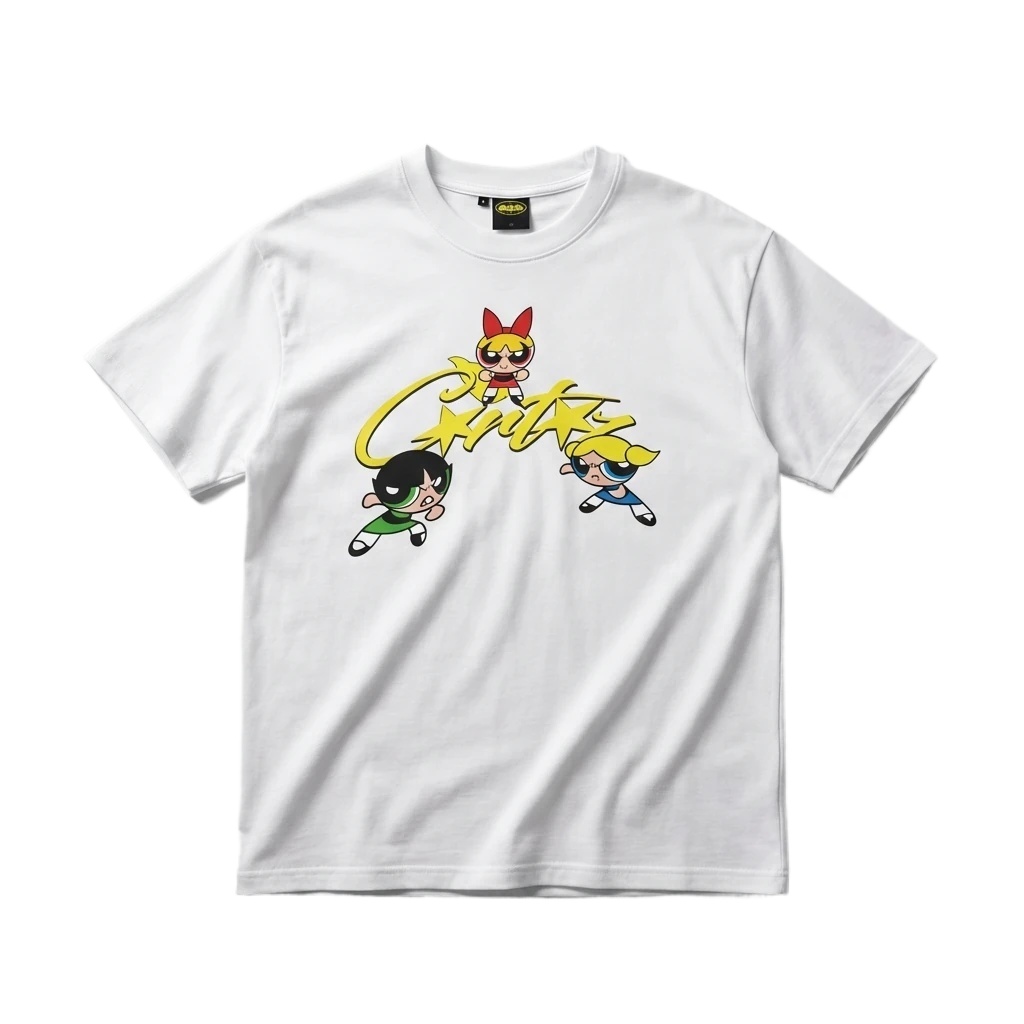 Corteiz Powerpuff Girls Cartoon White T-shirt