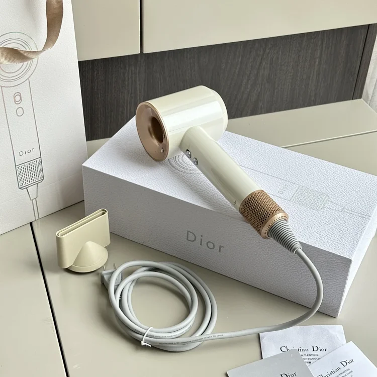 Dior Hair Dryer in White and Gold