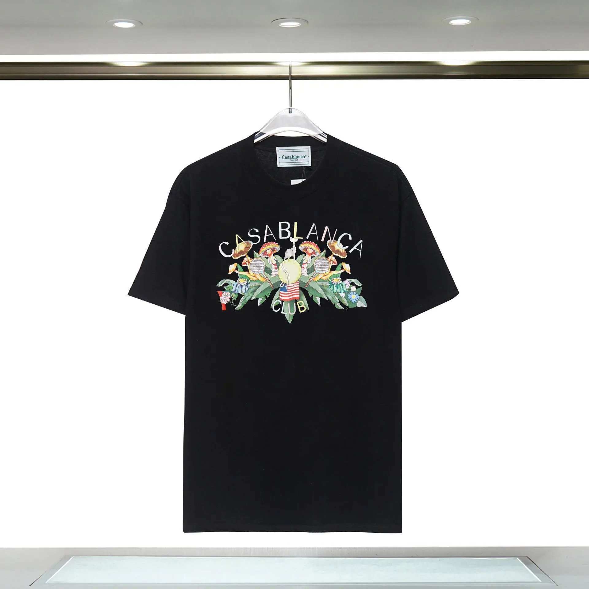 Casablanca - printed casual black T - shirt
