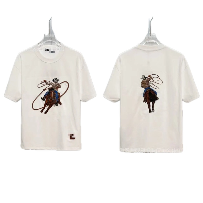 Louis Vuitton Denim Collection Vintage Style White T-Shirt