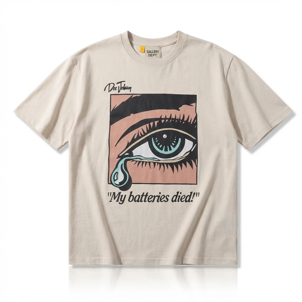Gallery Dept Tearful Print Light Beige T-shirt