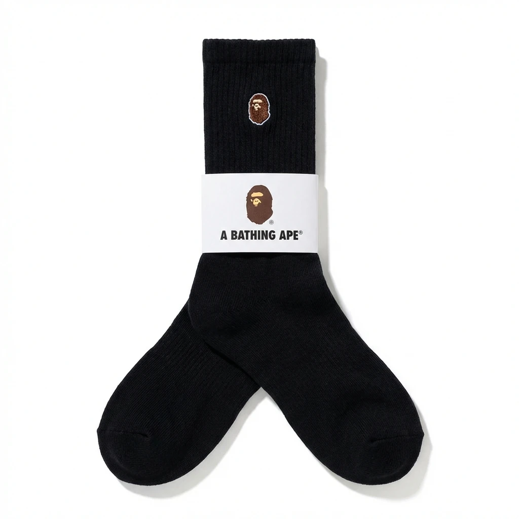 Bape Ape Head Trendy Black Socks