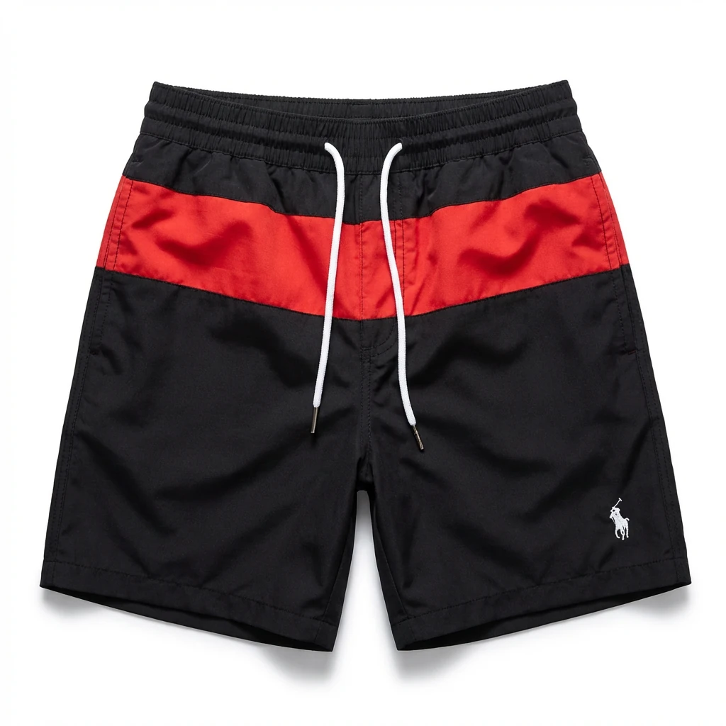 Ralph Lauren sporty black and red shorts