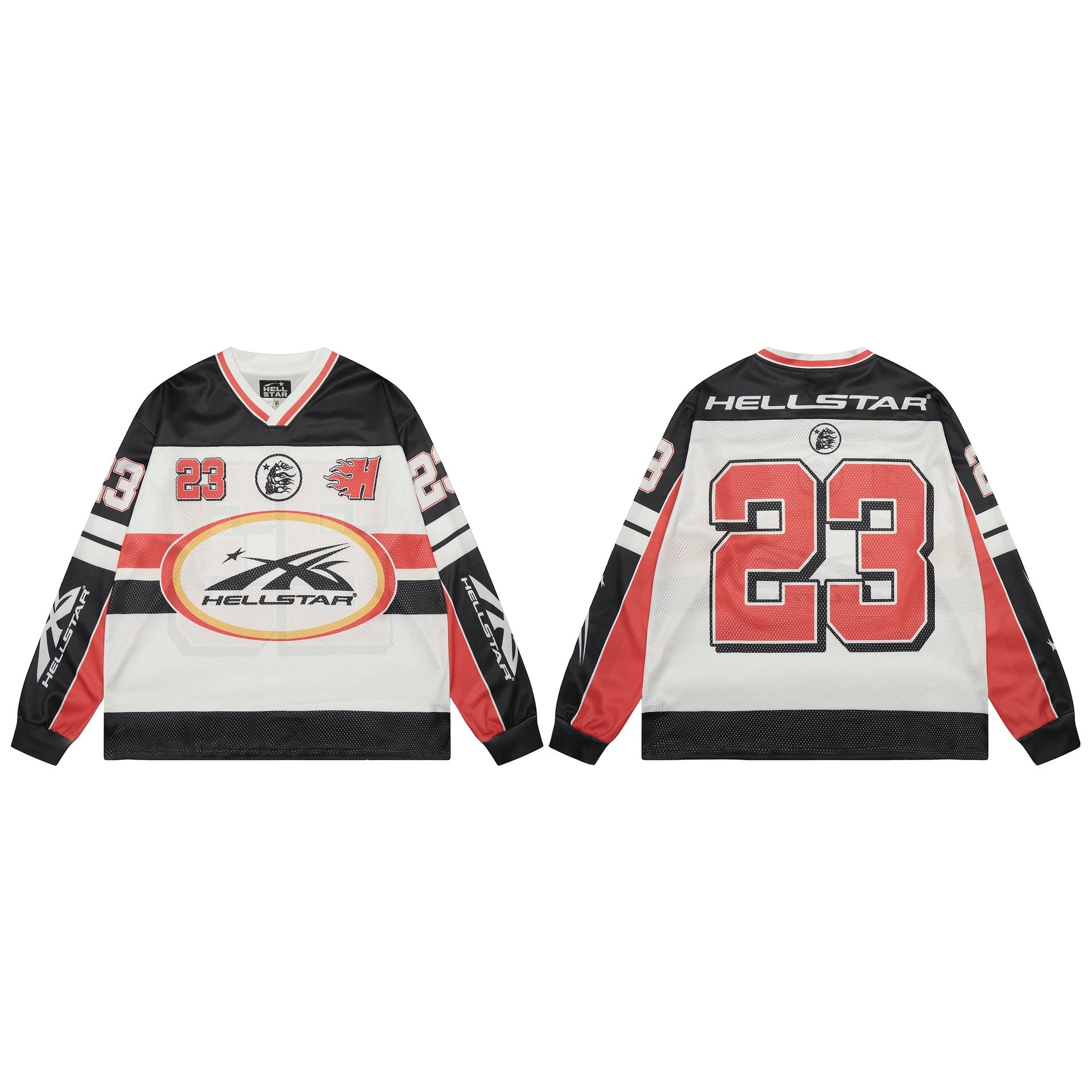 Hellstar No.23 American Street Style Black and Red Jersey