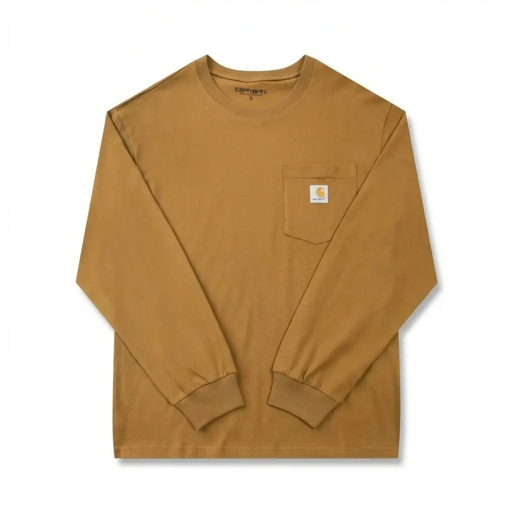 Carhartt basic retro brown long-sleeve