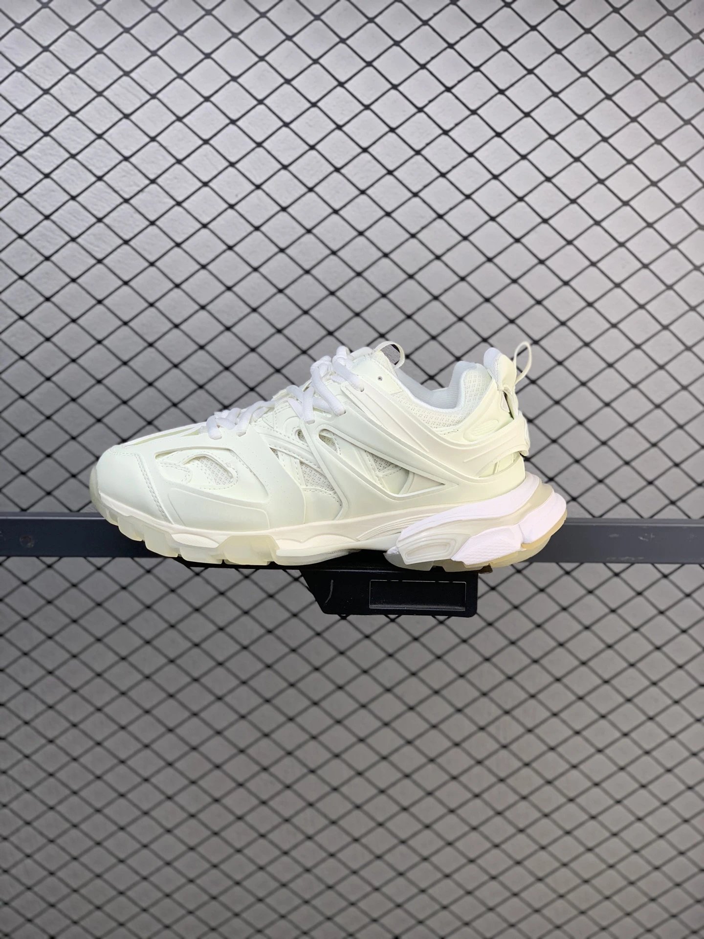 Balenciaga Cream Chunky Runners with Raised Heel Cushioning