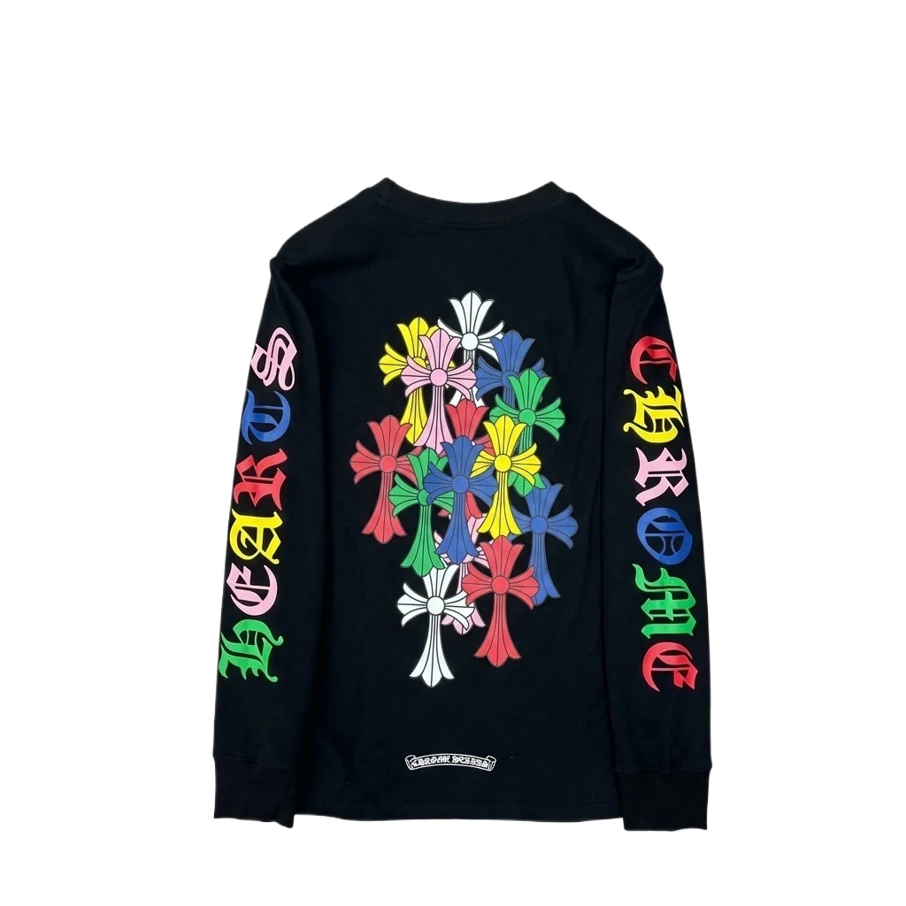 Chrome Hearts Colorful Cross Black Long-sleeve (T-shirt)