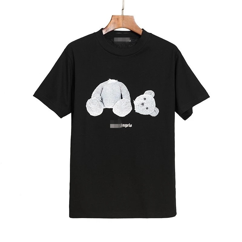Palm Angels Casual Bear graphic T-shirt White Colorful Bear for Comfortable Styling