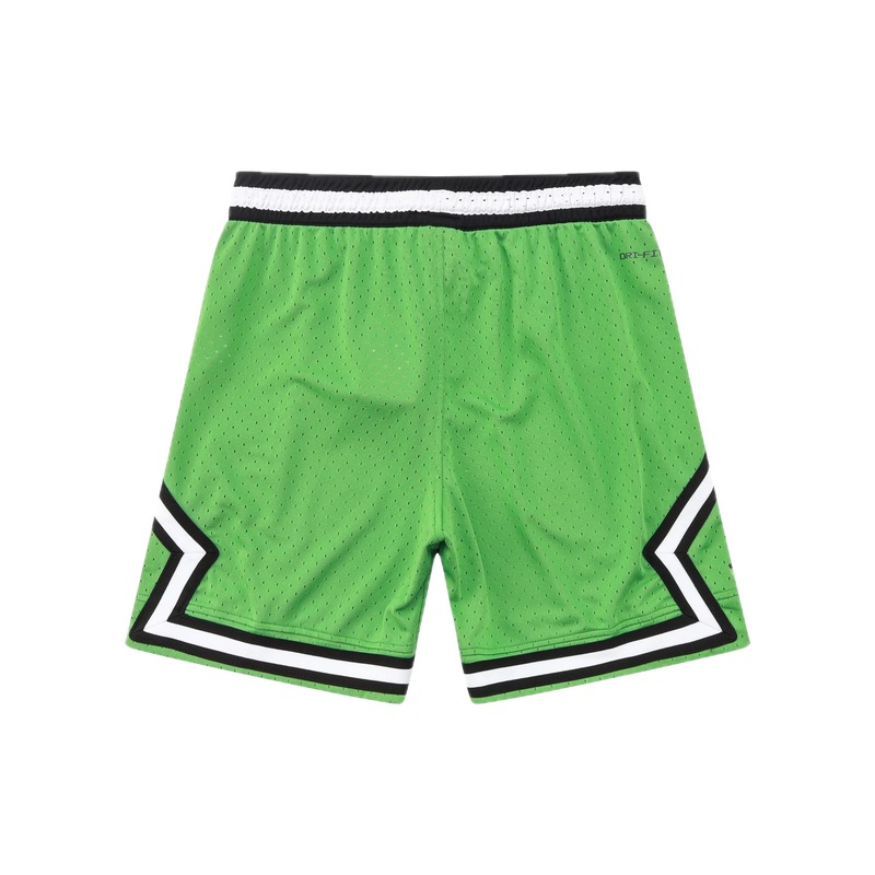 AJ basketball-style green shorts
