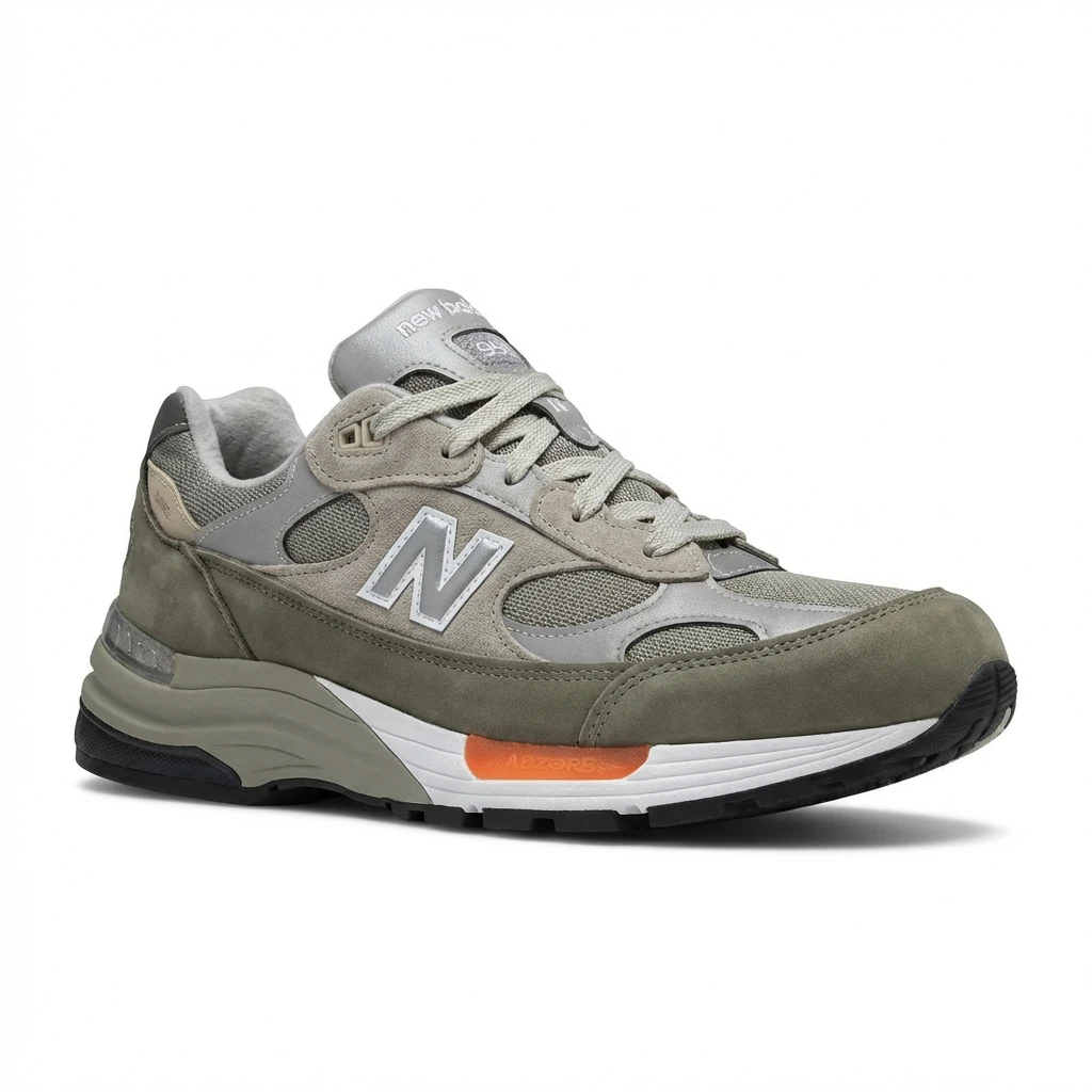 New Balance retro-style grey sports shoes