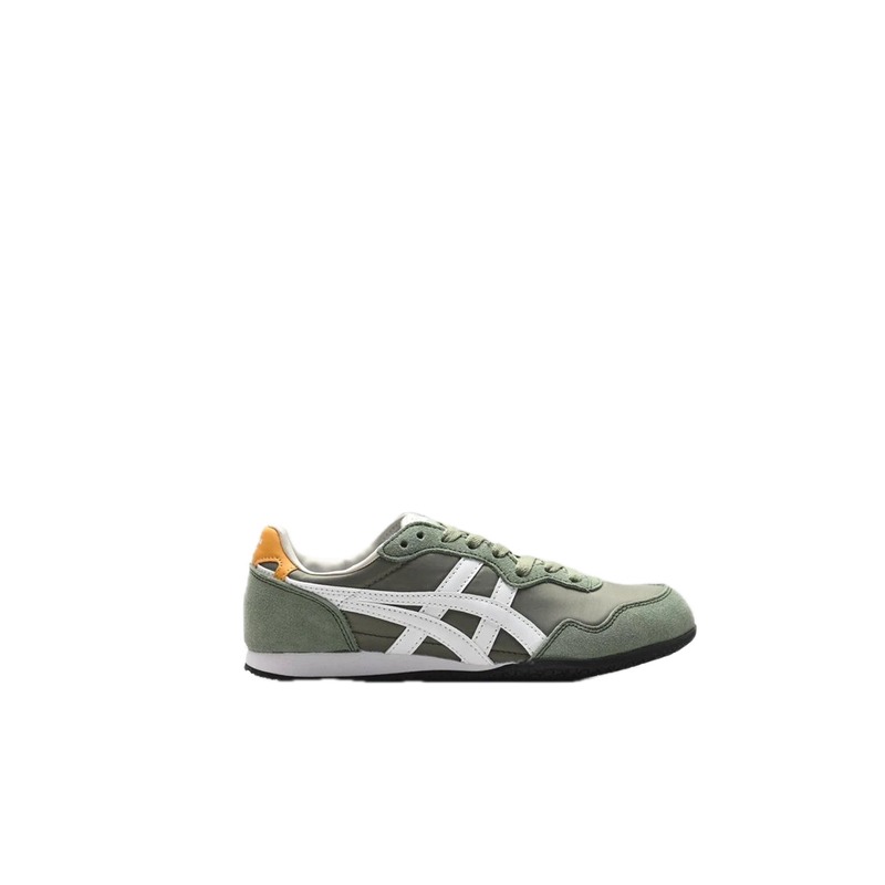Onitsuka Tiger retro-style gray-green sports shoes