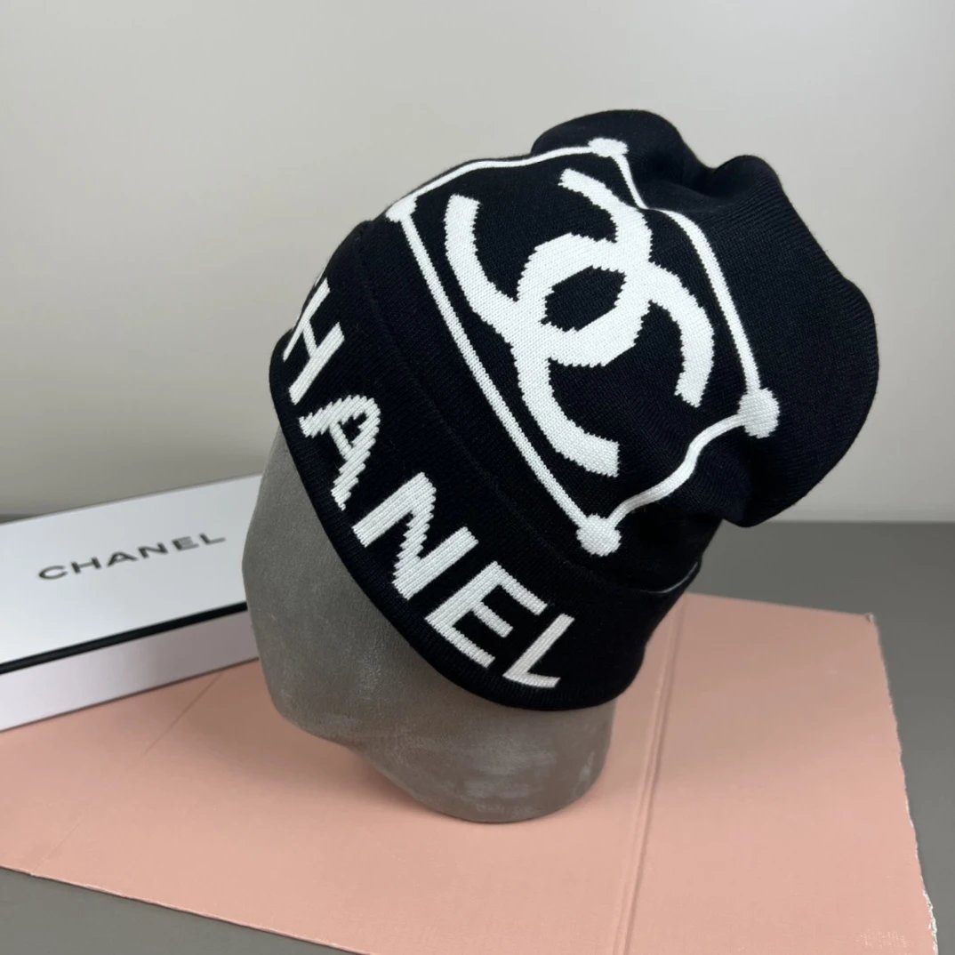 Knit Beanie for Weekend Layering in Chanel Style