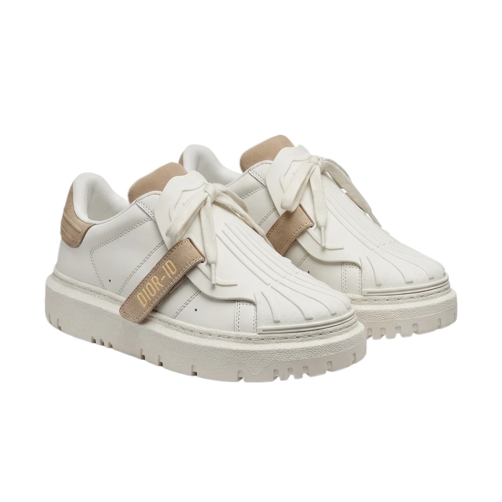 Dior's trendy and cool white sneakers.
