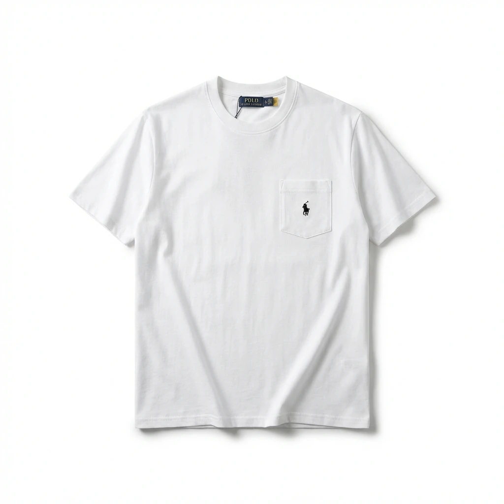 Ralph Lauren's classic and simple style white T-shirt