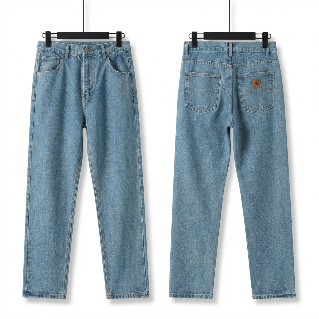 Carhartt retro-style light blue jeans