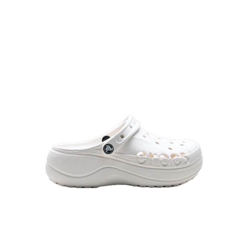 Fashionable white Crocs clogs