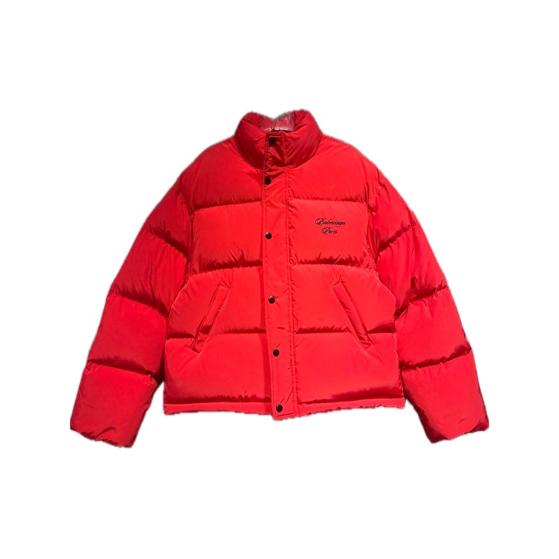 Balenciaga's red trendy and cool down jacket