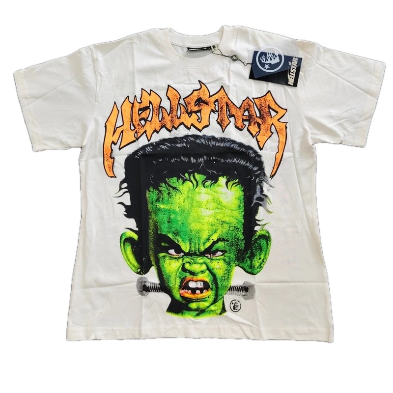 Hellstar Frankenstein Street Style White T-shirt