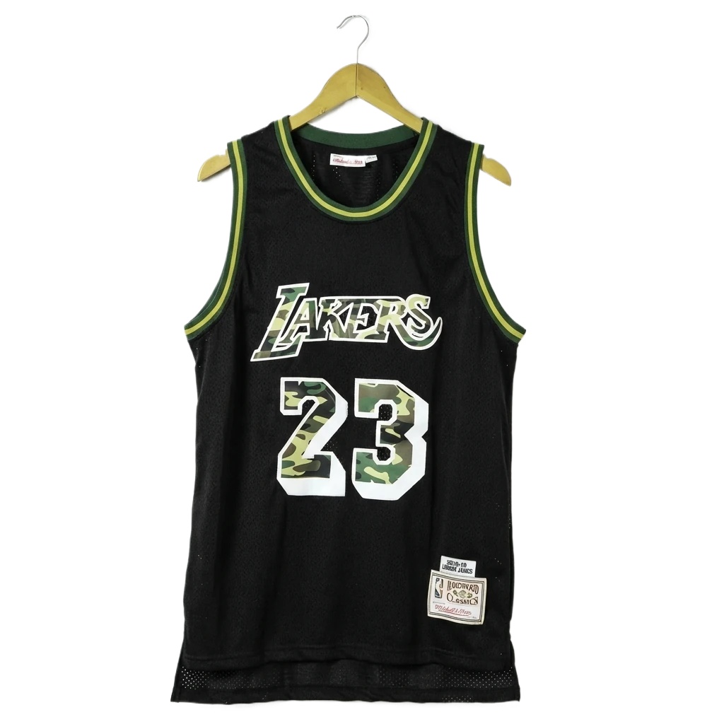 LBJ Lakers camouflage-style jersey