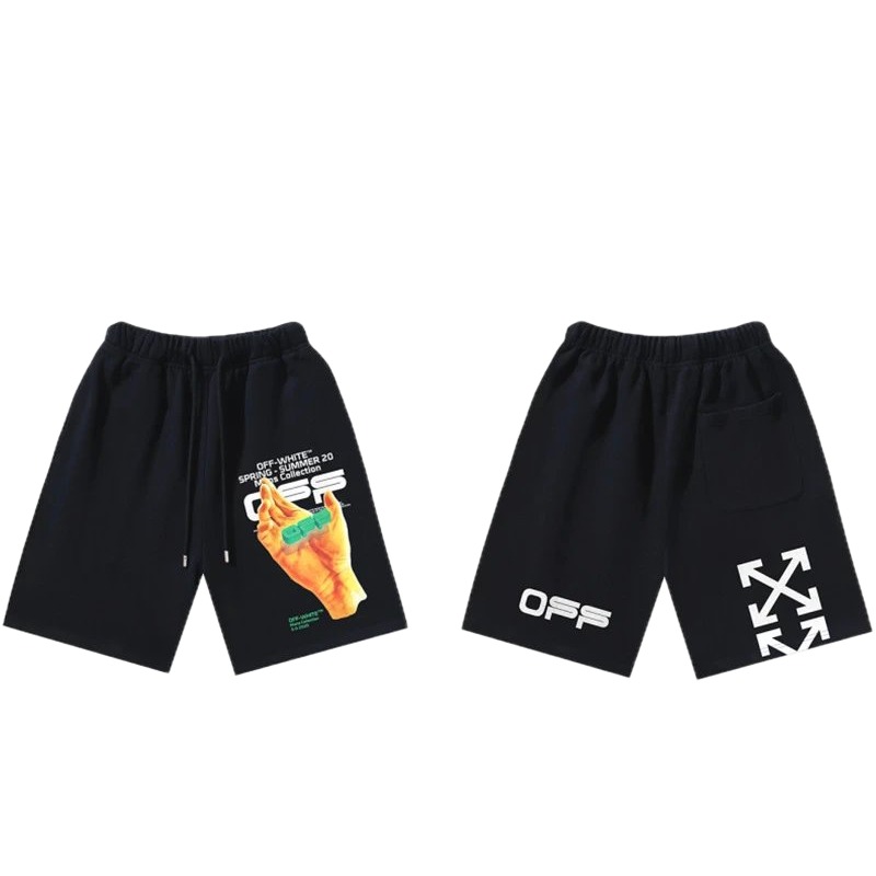 Off-White trendy and cool style black shorts