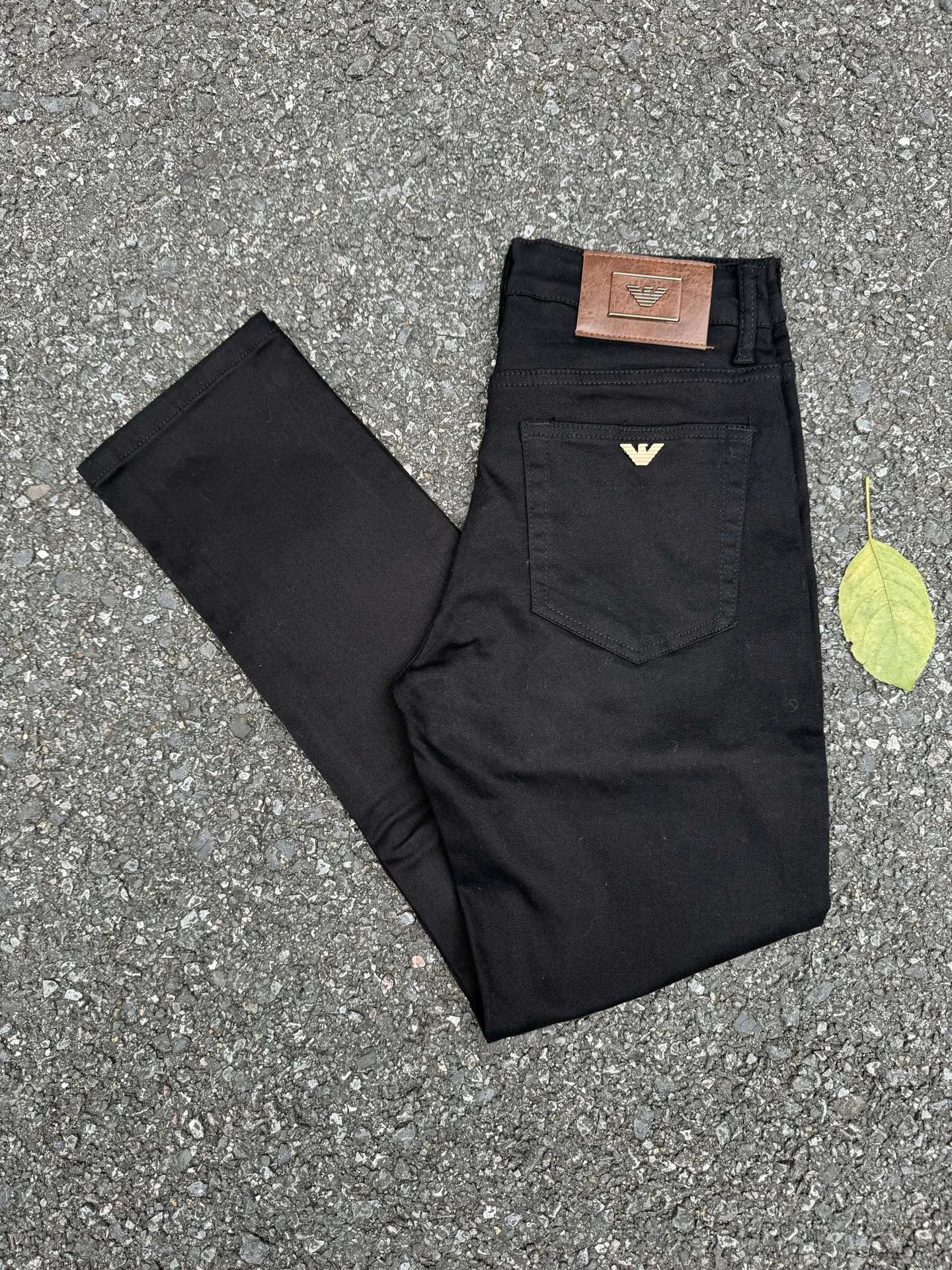 Black Emporio Armani Slim Casual Pants - Streetwear Edit