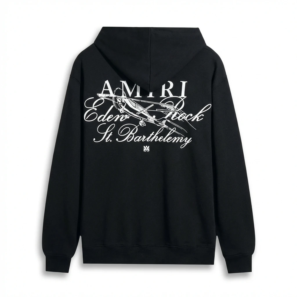 AMIRI Printed Retro Style Black Sweatshirt