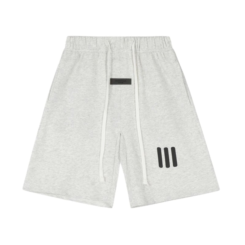 ESSENTIALS minimalist light gray shorts