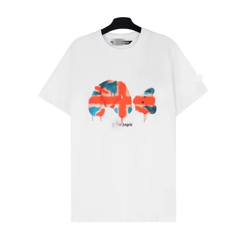Palm Angels Travel Bear graphic T-shirt White Colorful Bear with Modern Look