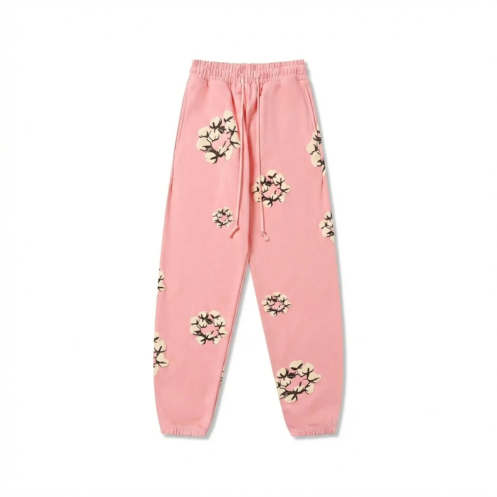 DENIM TEARS Floral Pink Sweatpants