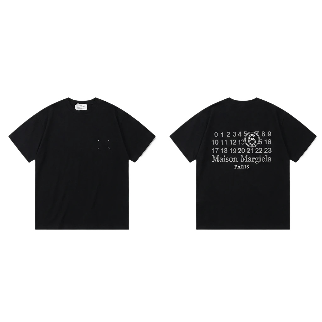 Maison Margiela black T-shirt with digital printing