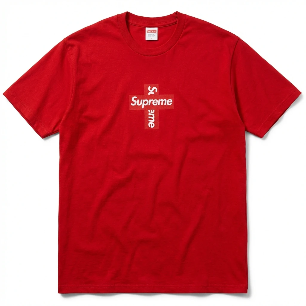 Supreme Cross Simple Style Red Clothes