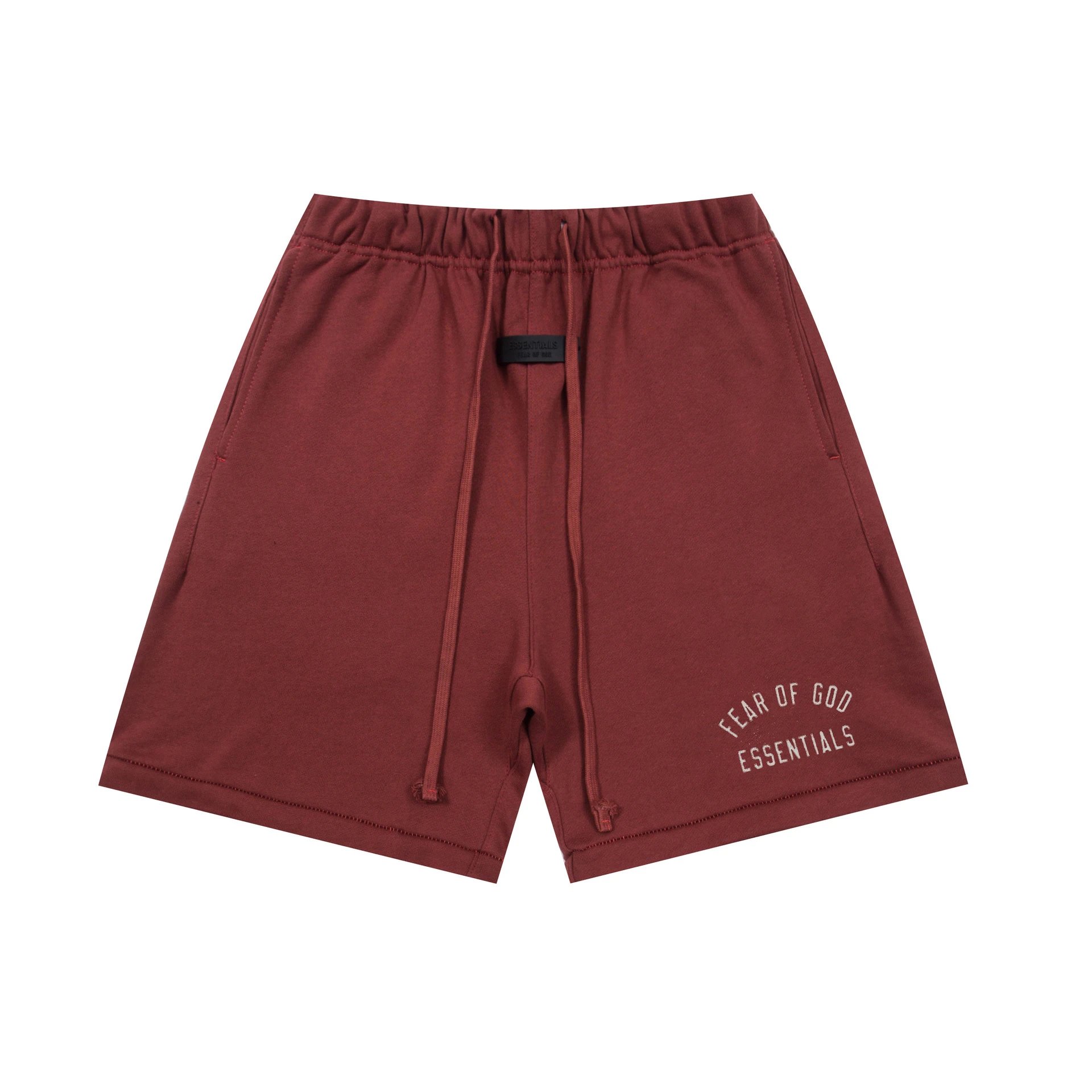 ESSENTIALS casual style burgundy shorts