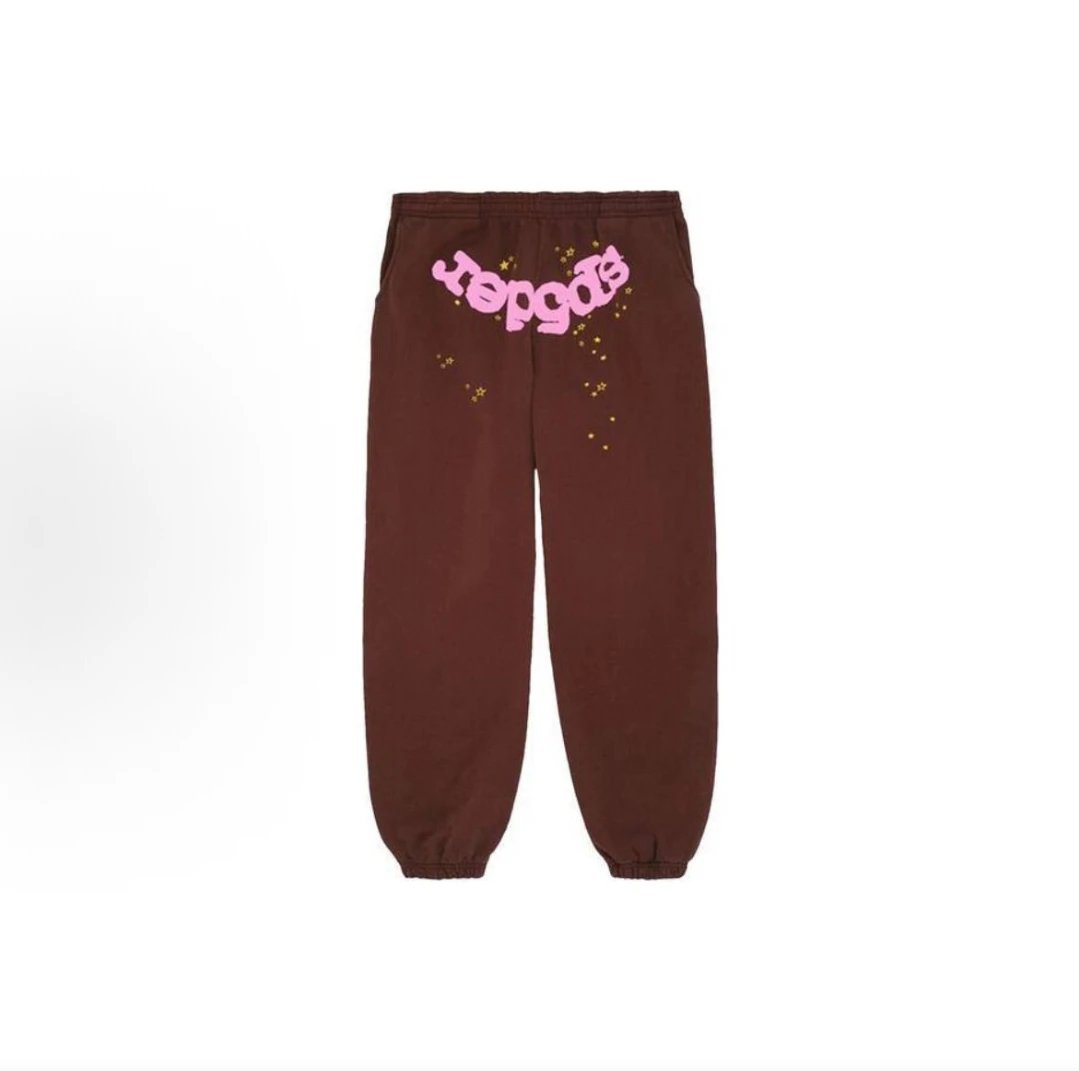 Sp5der Brown Graphic Sweatpants Lifestyle Edit