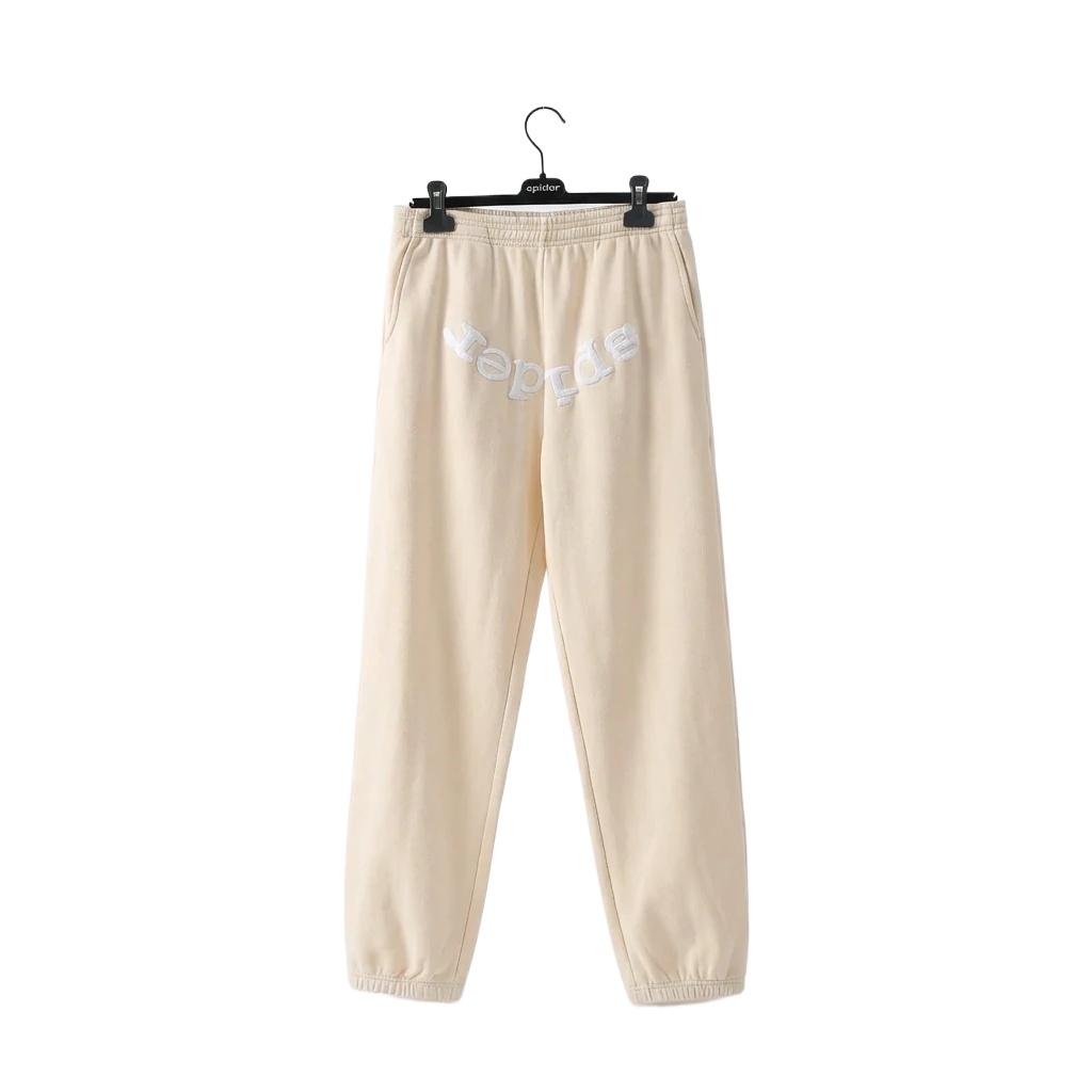 Sp5der casual style beige sweatpants