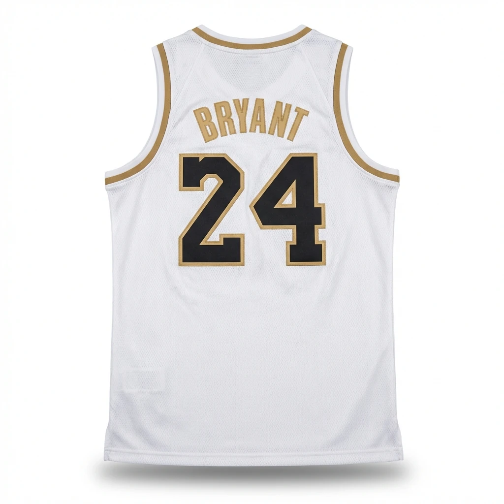 Kobe No. 24 retro-style white jersey