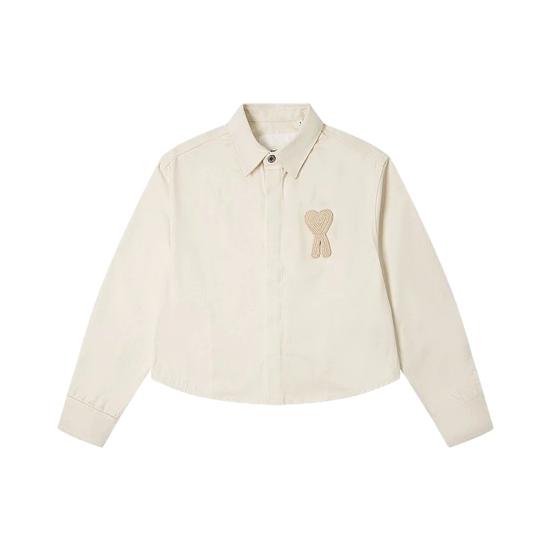 AMI embroidered love style white shirt