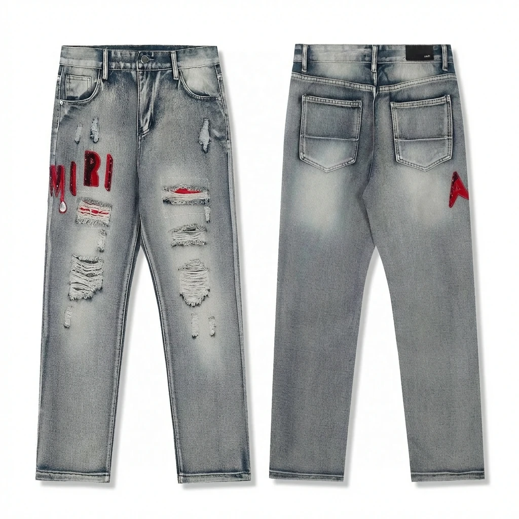 AMIRI Ripped Retro Style Jeans