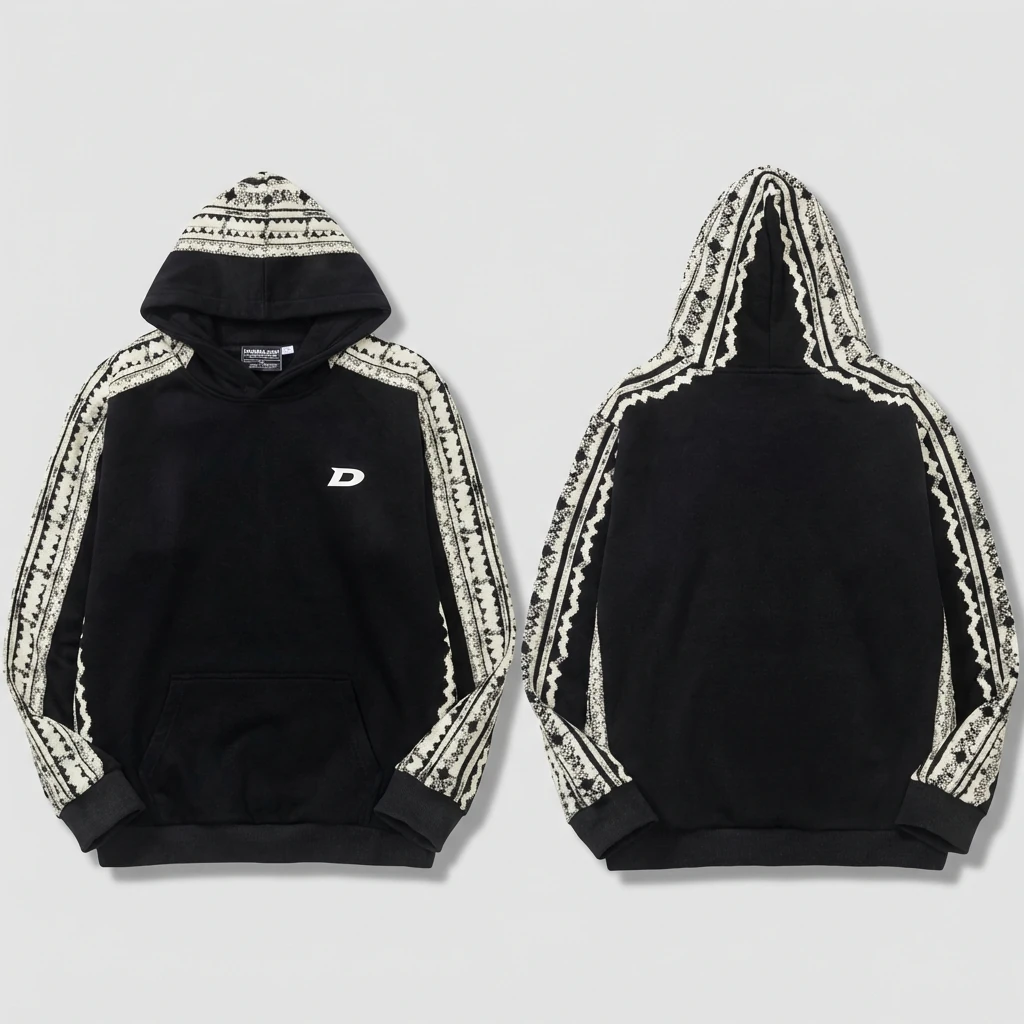 MLB retro style black hoodie