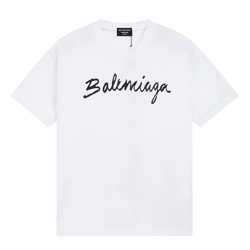Balenciaga Handwritten Signature Casual White T-shirt