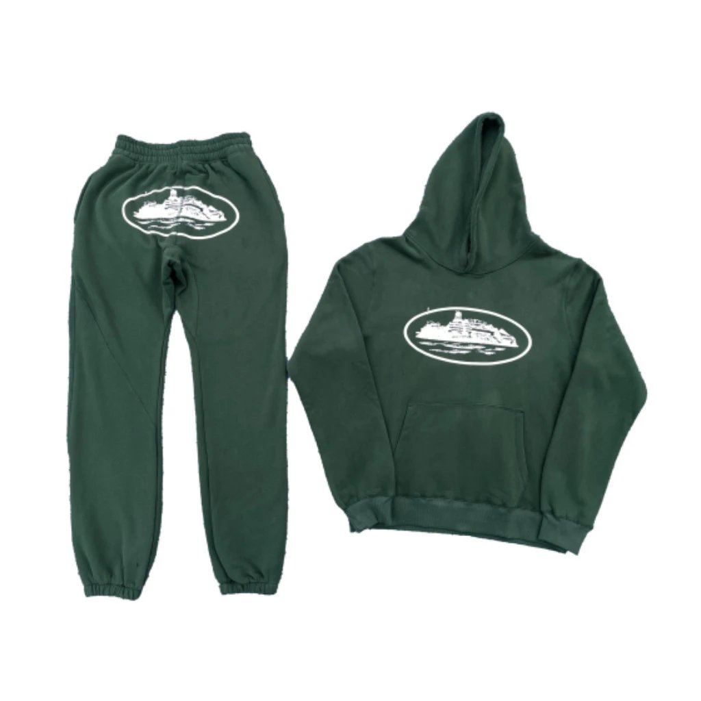 Stussy Matching Set Dark Green Tracksuit Set Travel Styling Logo