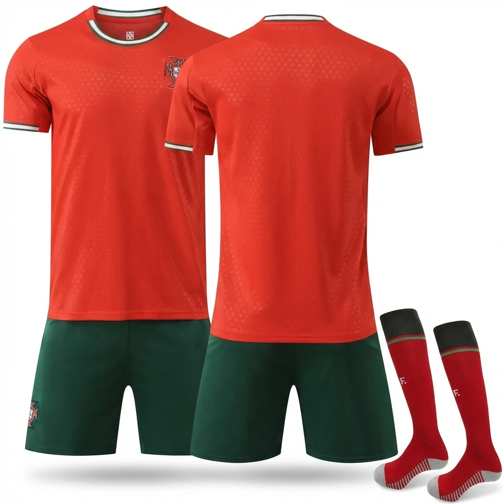 The red football uniform of the Portuguese national team.