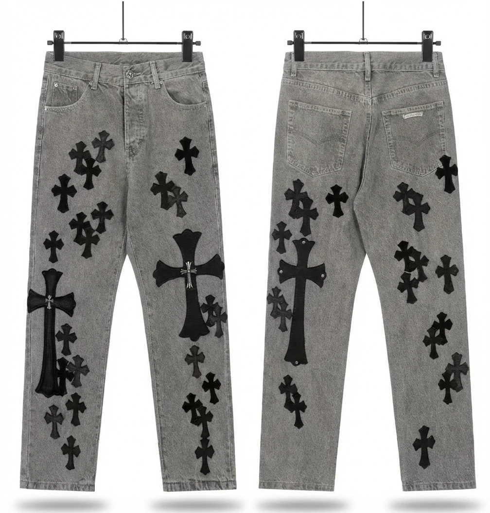 Chrome Hearts Cross Grey Jeans