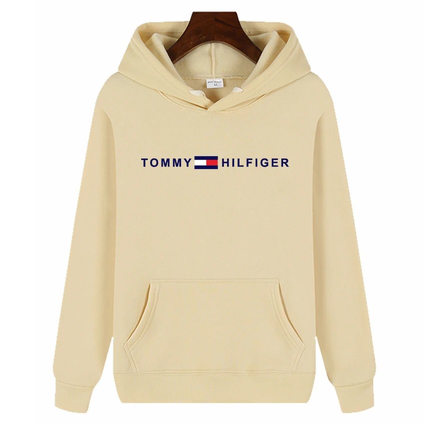 Tommy Hilfiger Patterned Logo hoodie White Tommy Hilfiger with Polished Detail