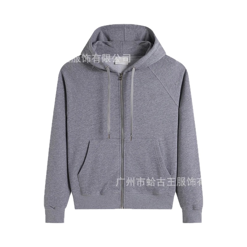AMI simple and casual style gray hoodie