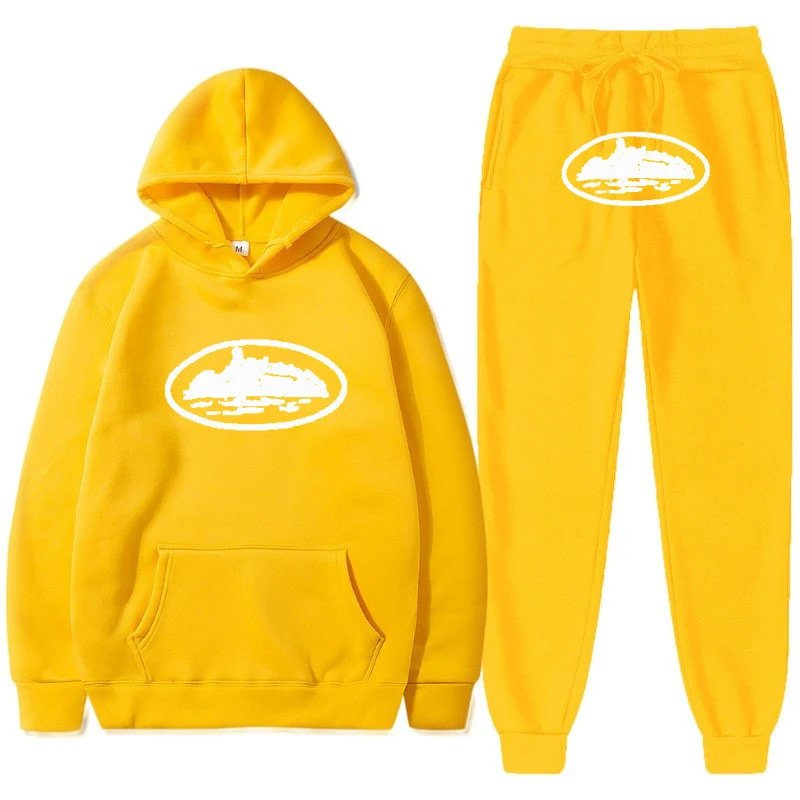 Stussy Yellow Tracksuit Set Modern Fit Logo