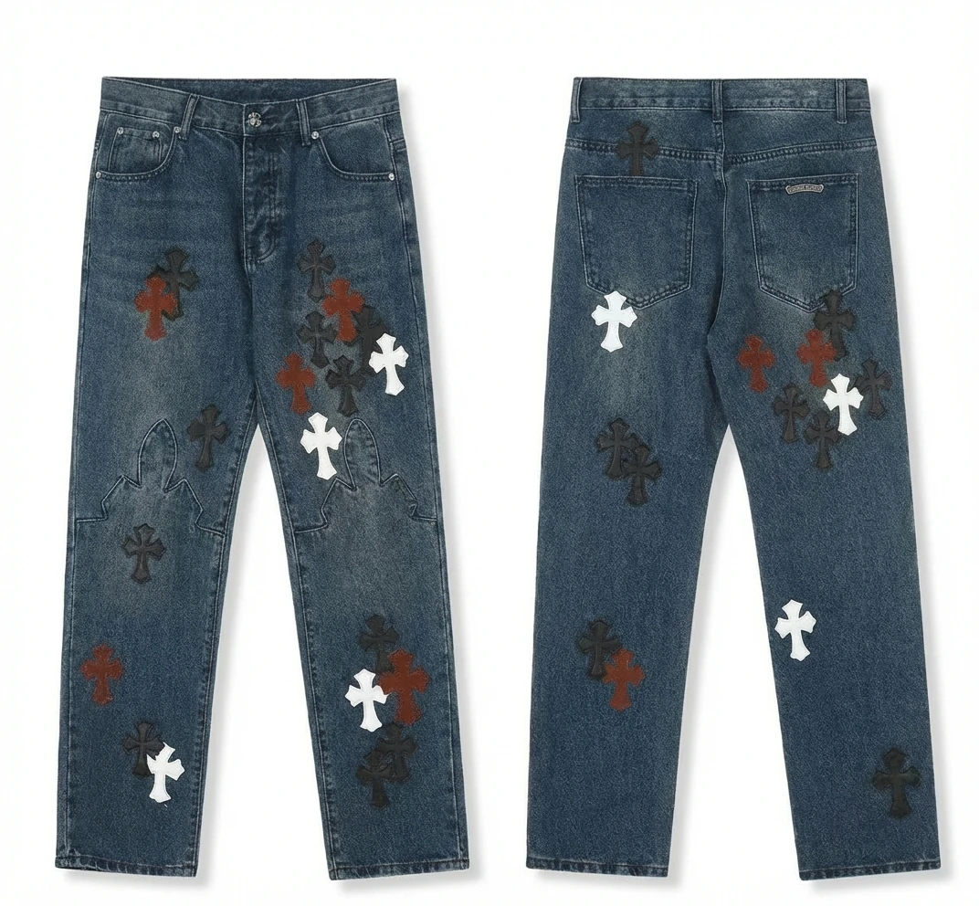 Chrome Hearts Cross Denim Long Pants