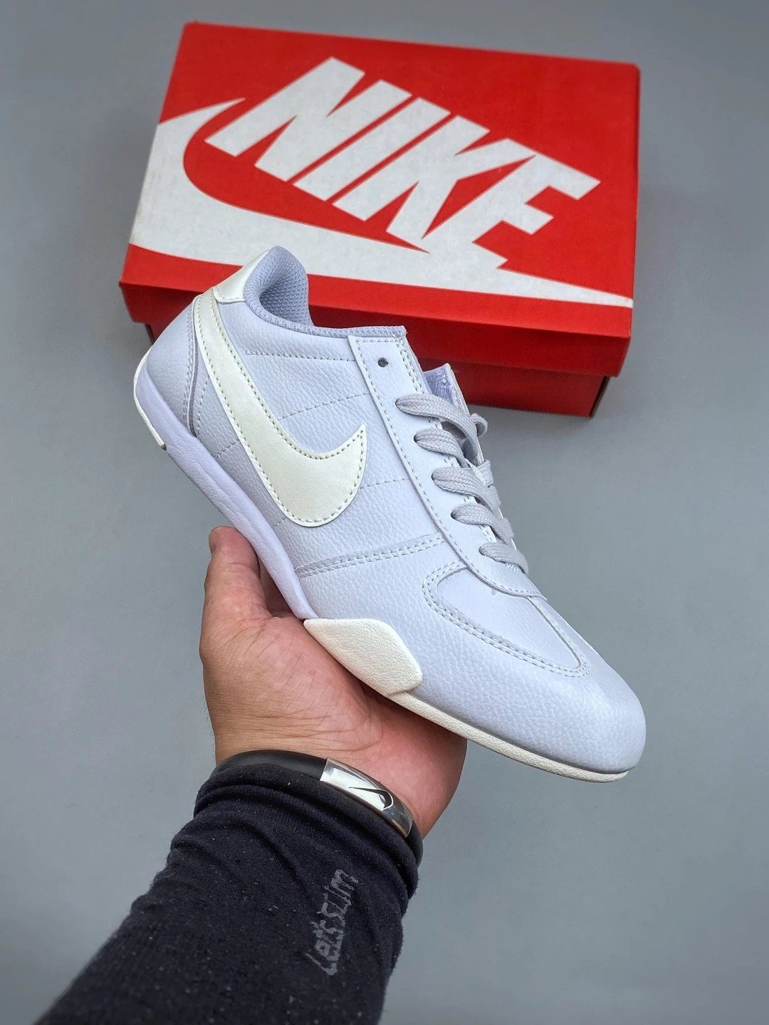 Nike Retro Runners in Pale Blue with Sculpted Cushioning